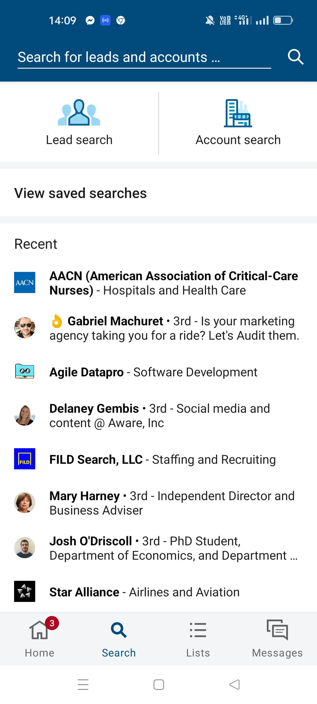 LinkedIn Sales Navigator Mobile App